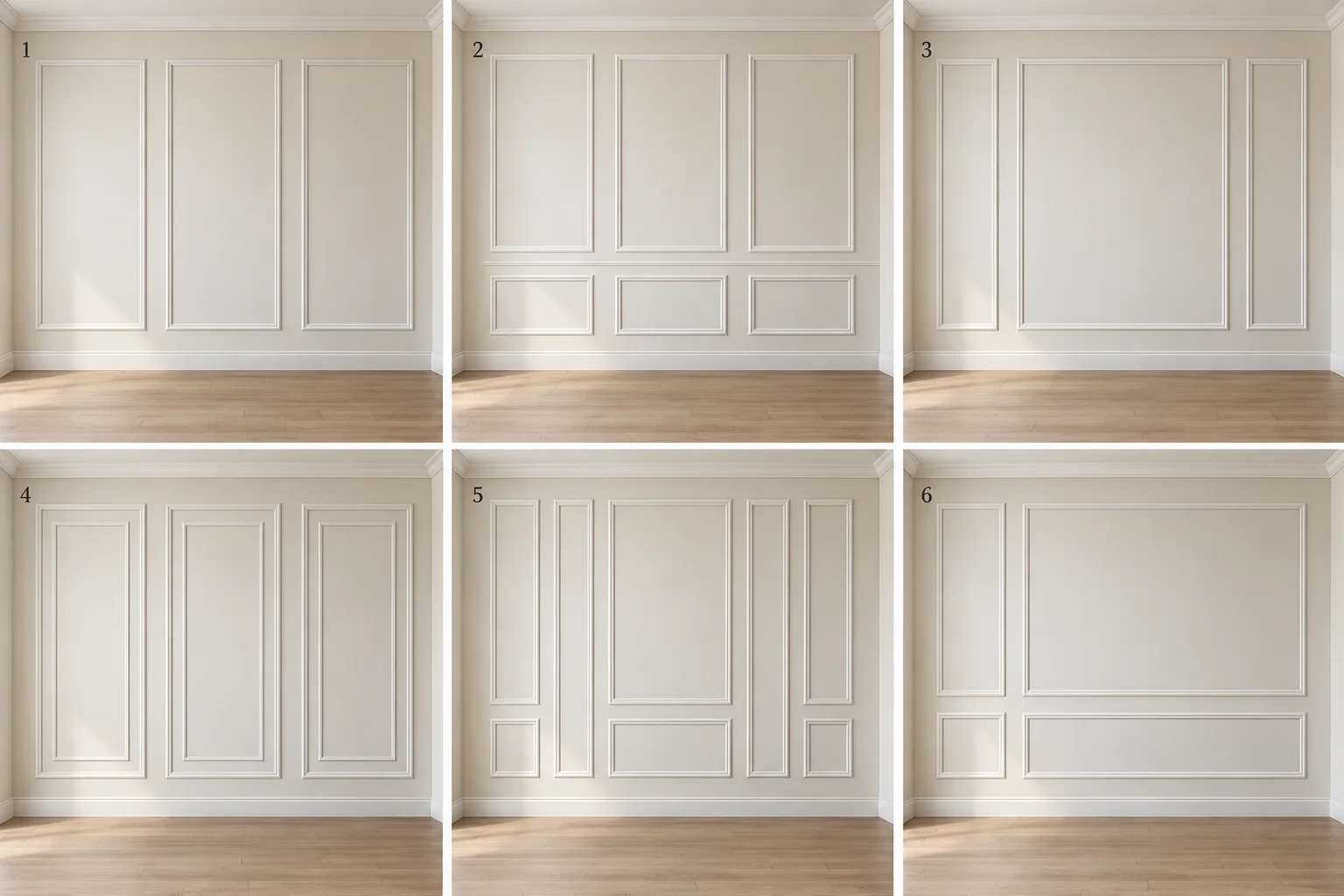 Classic wall panels · Collection A decorative layout options