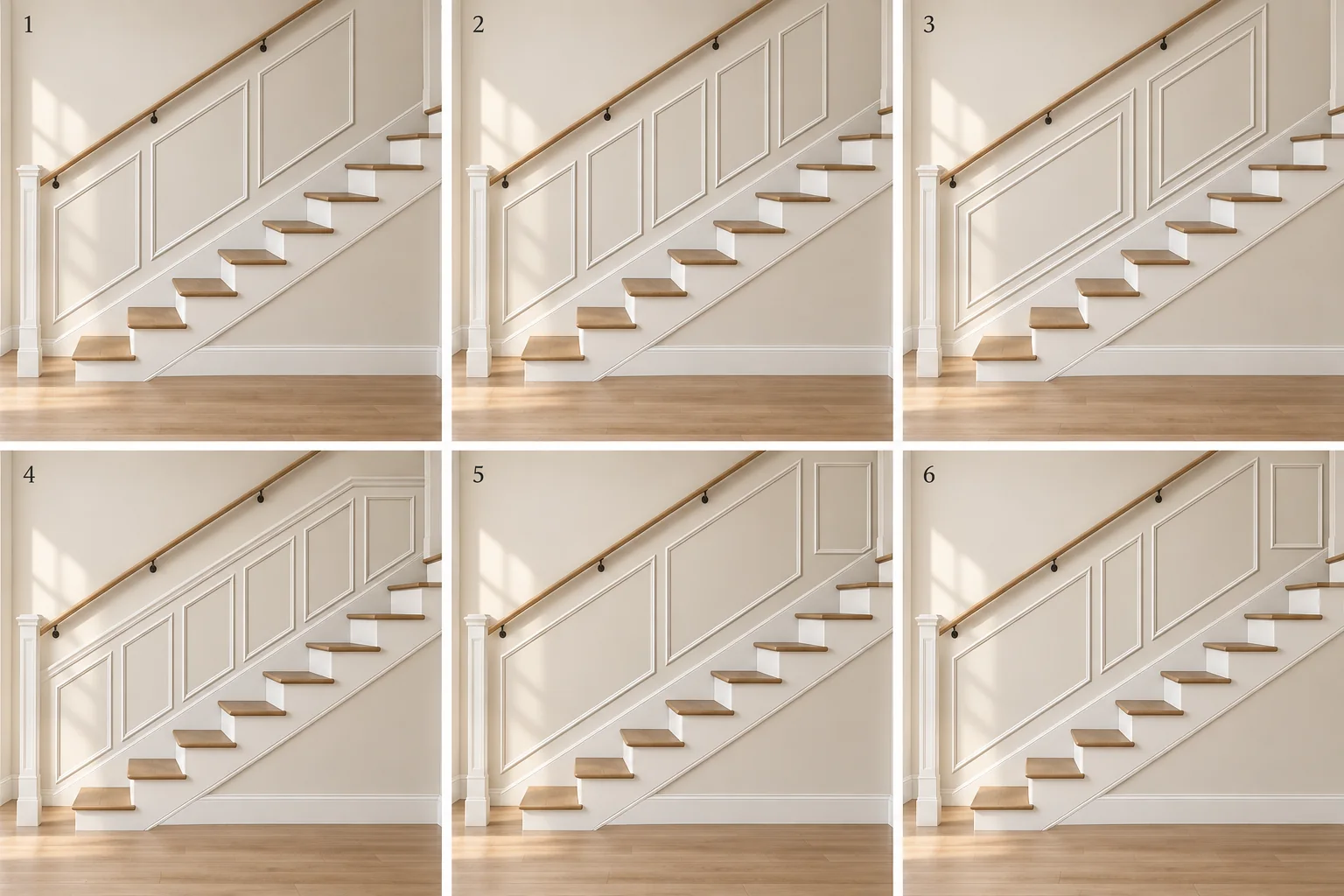 Staircase side wall decorative layout options