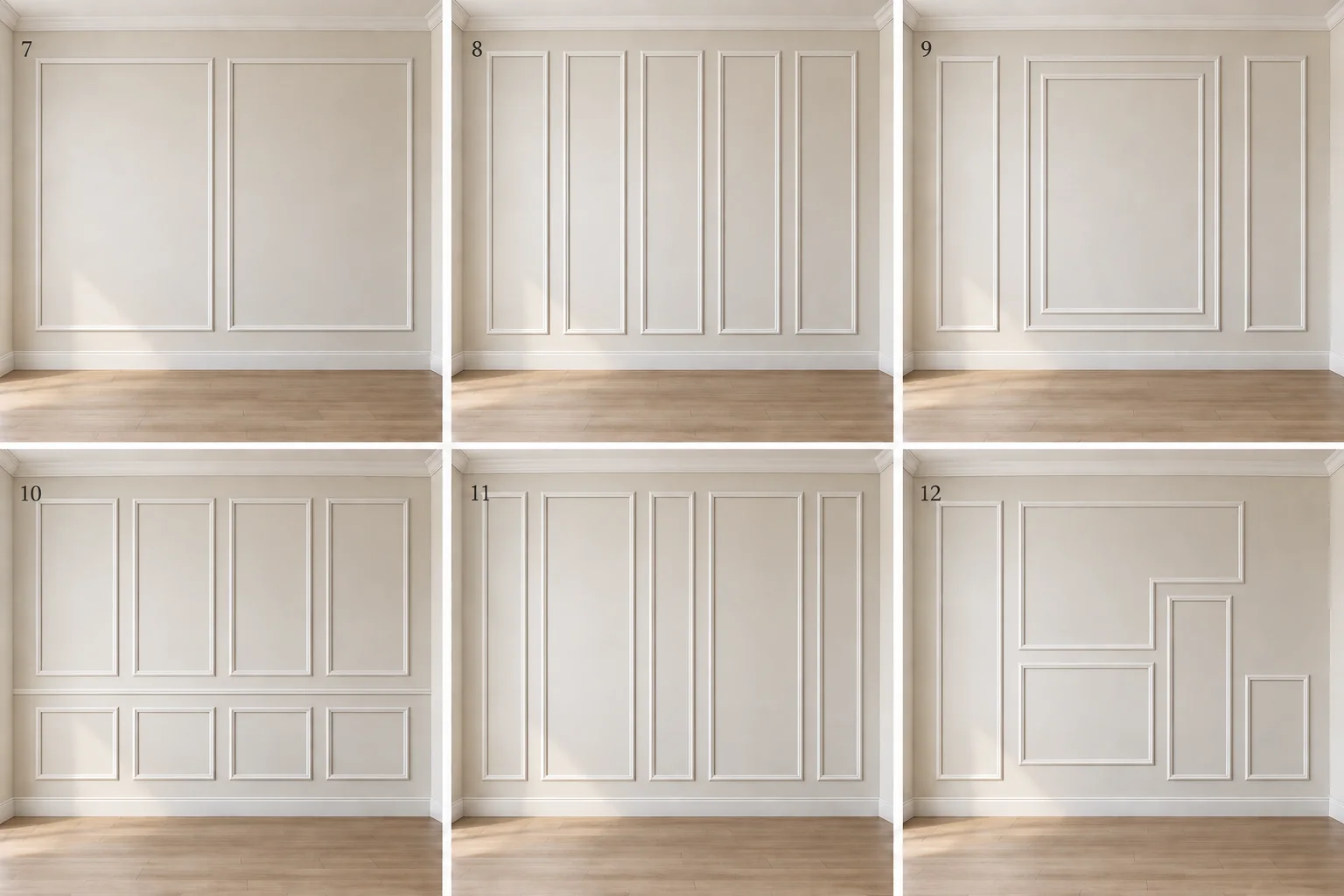 Classic wall panels · Collection B decorative layout options