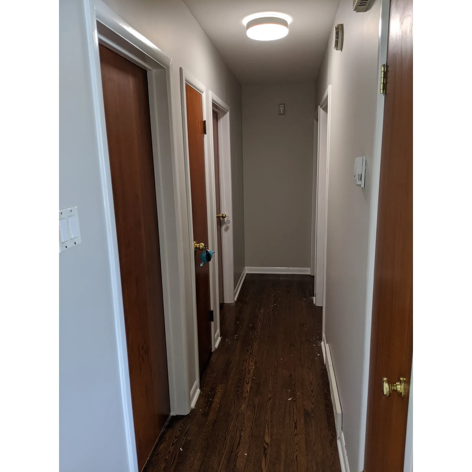 Prepared hallway and trim