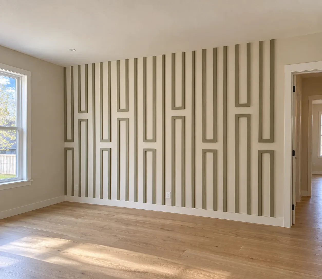 Geometric Wall Moulding and Feature Walls