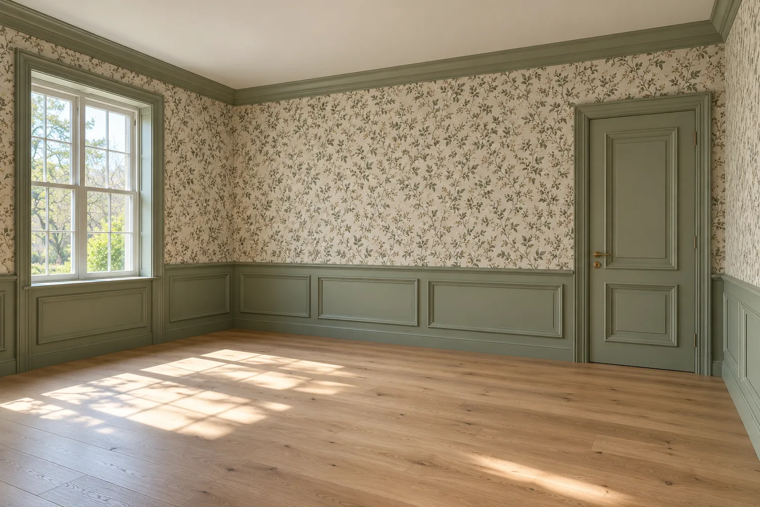 Wall Moulding and Wallpaper Installation