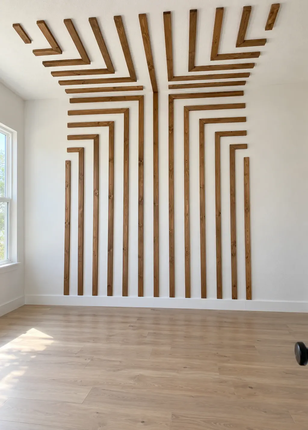 Custom Wood Slat Wall and Ceiling Installation