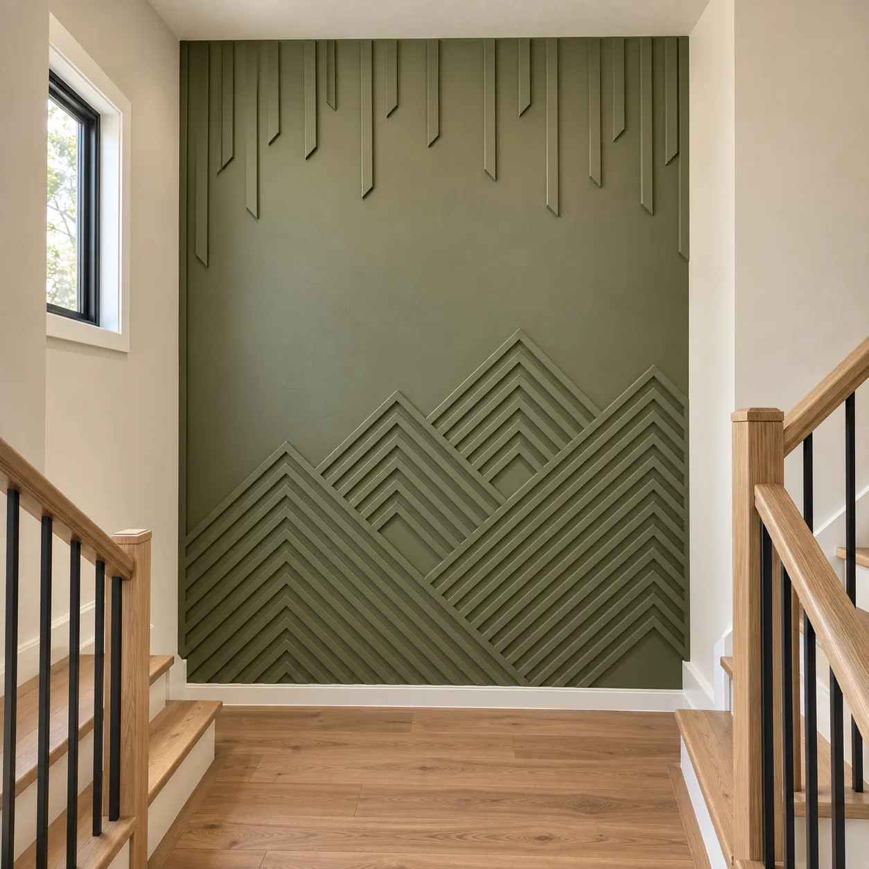 Vertical Rhythm Café Feature Wall