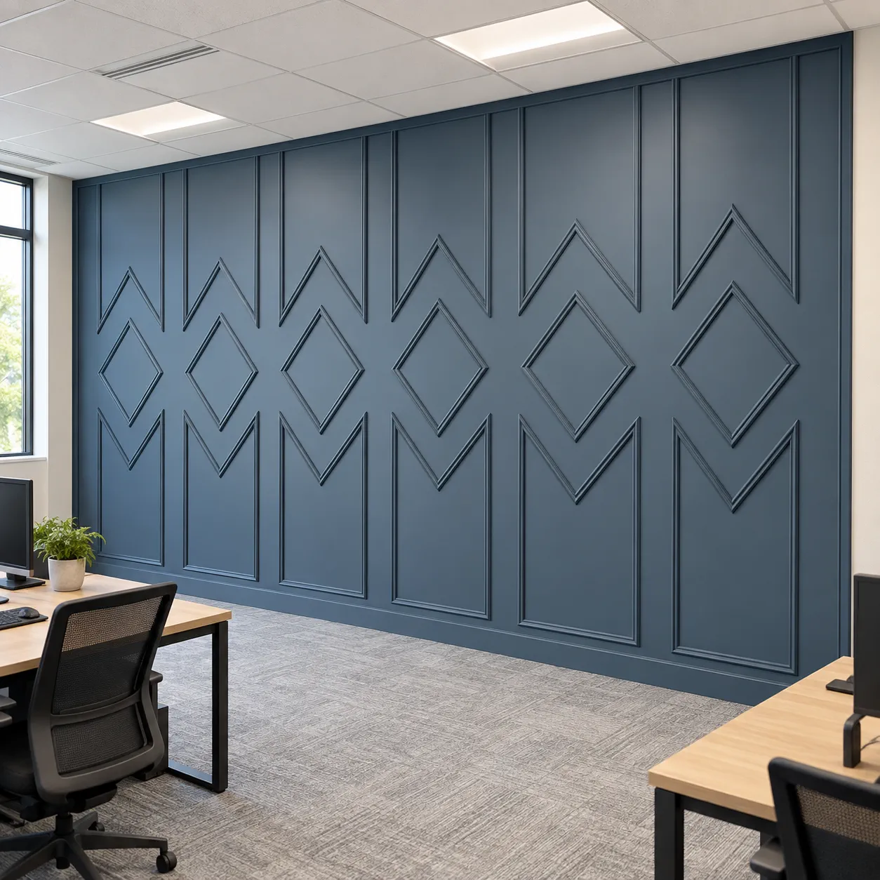 Vertical Rhythm Café Feature Wall