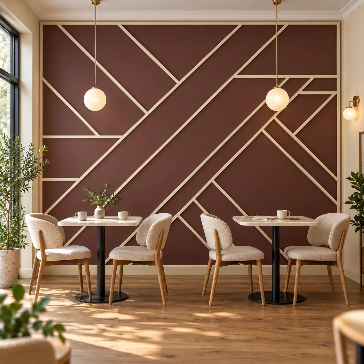 Vertical Rhythm Café Feature Wall