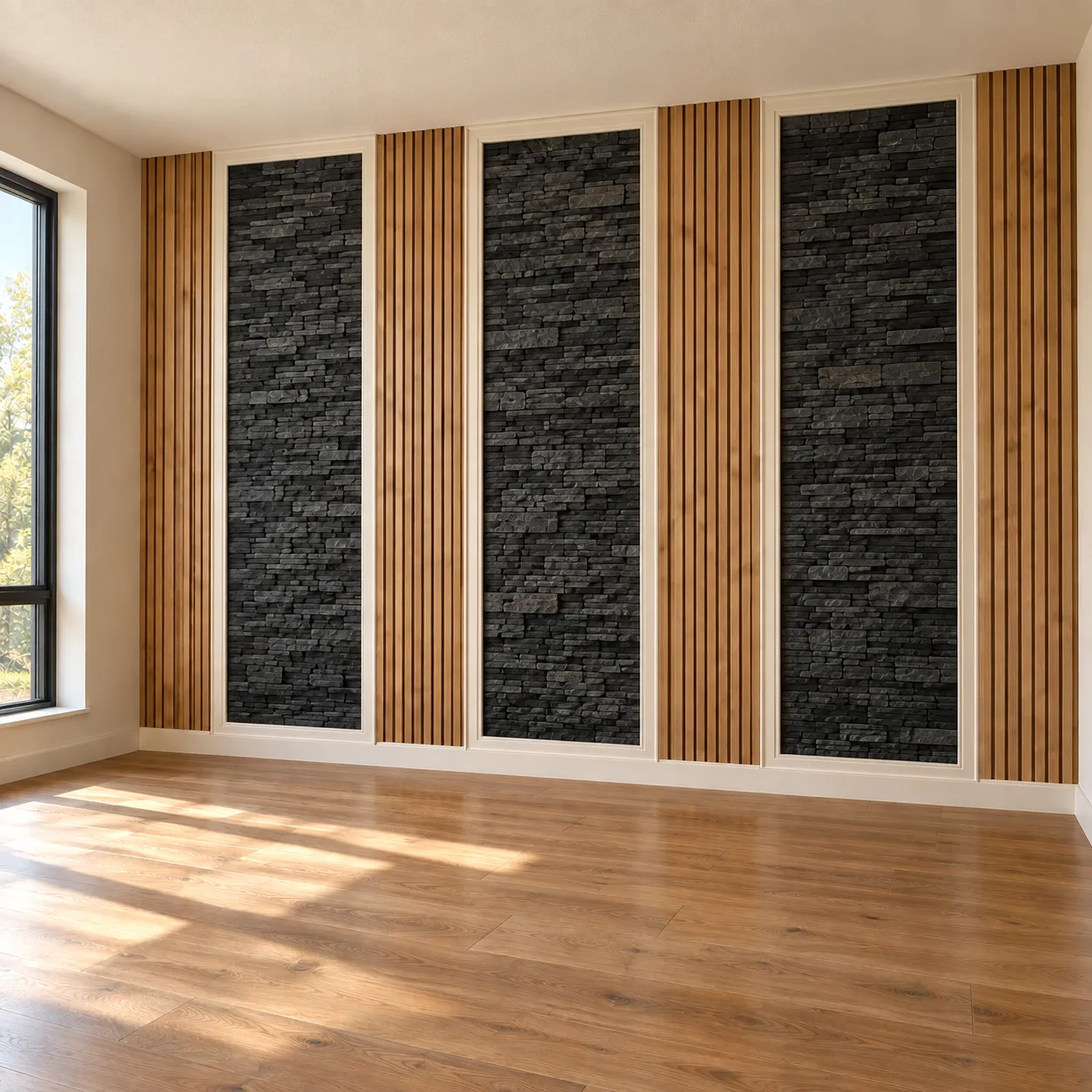 Vertical Rhythm Café Feature Wall